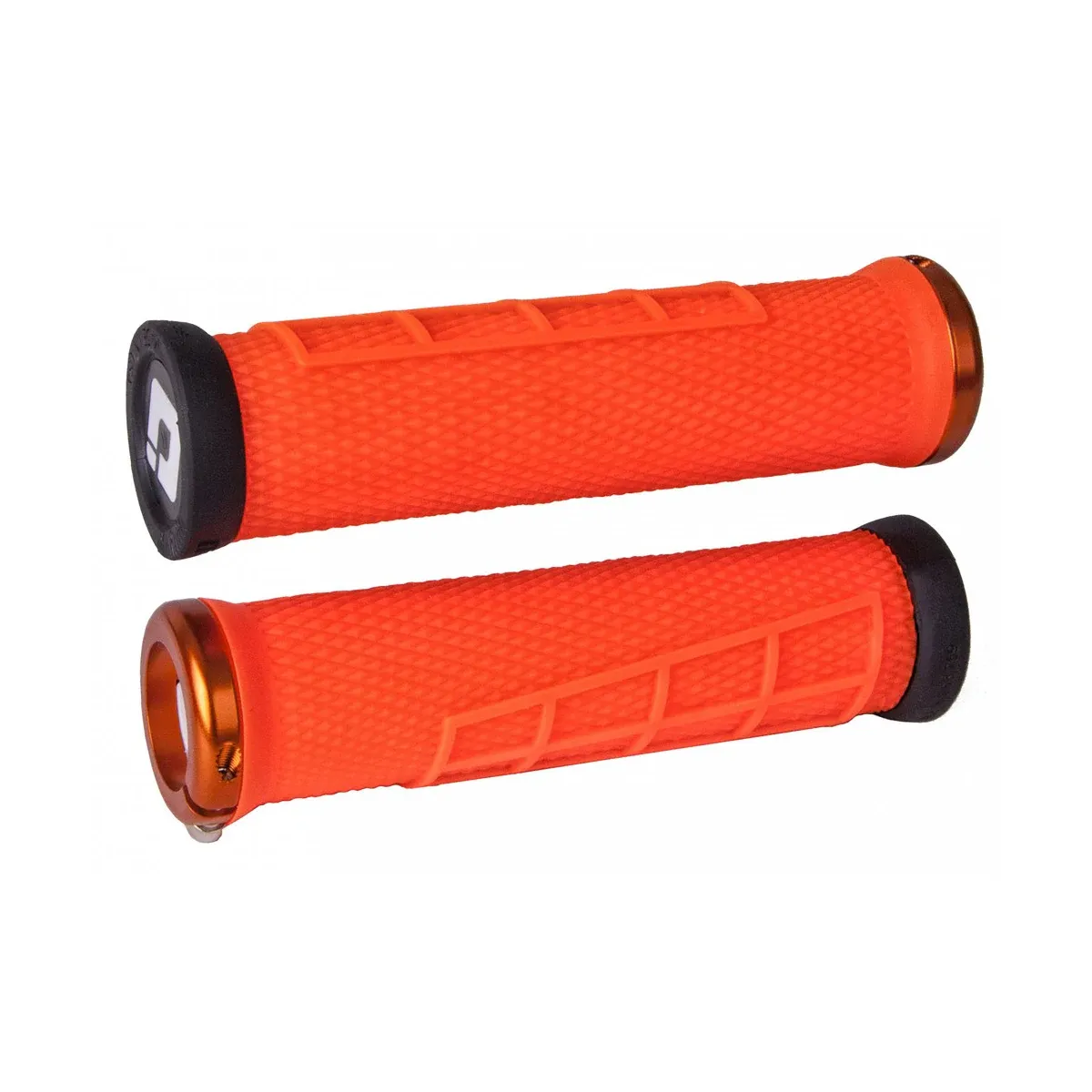 Odi Elite Flow Lock-On Grips Orange/Black Clamps